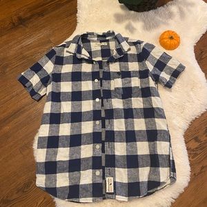 Abercrombie blue plaid boys shirt